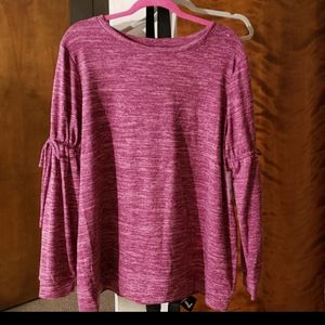 Maternity sweater heathered dark pinks w gray XL